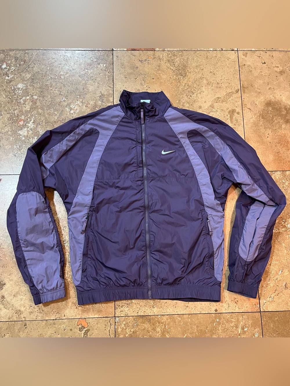 Nike X NOCTA Men’s Cobalt Full Zip Track Jacket Dark Raisin Color Block Medium